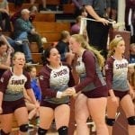 Lady Devils Celebrate the Point