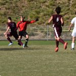 Photo of Landon Matz going in for the goal by Joanna McMahan