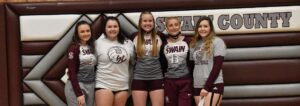 Faith Parker, Kele Eagleman, Jenna Marr, Jessie Lohmann and Hannah Epperson