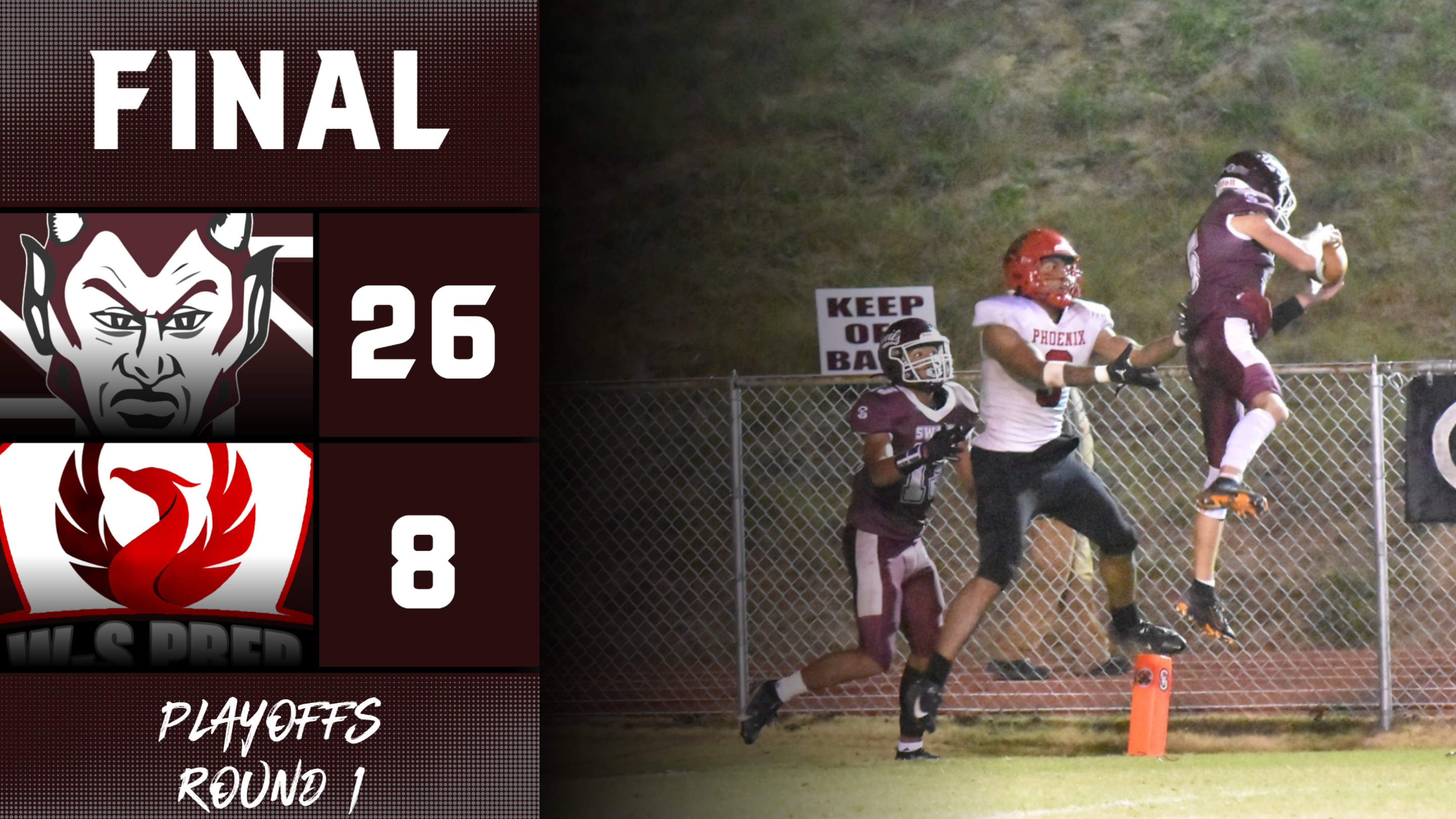 Maroon Devils Advance With 26-8 Win